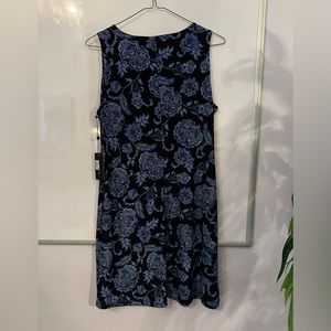 Beautiful Blue and Black Patterned Dress NWT!!